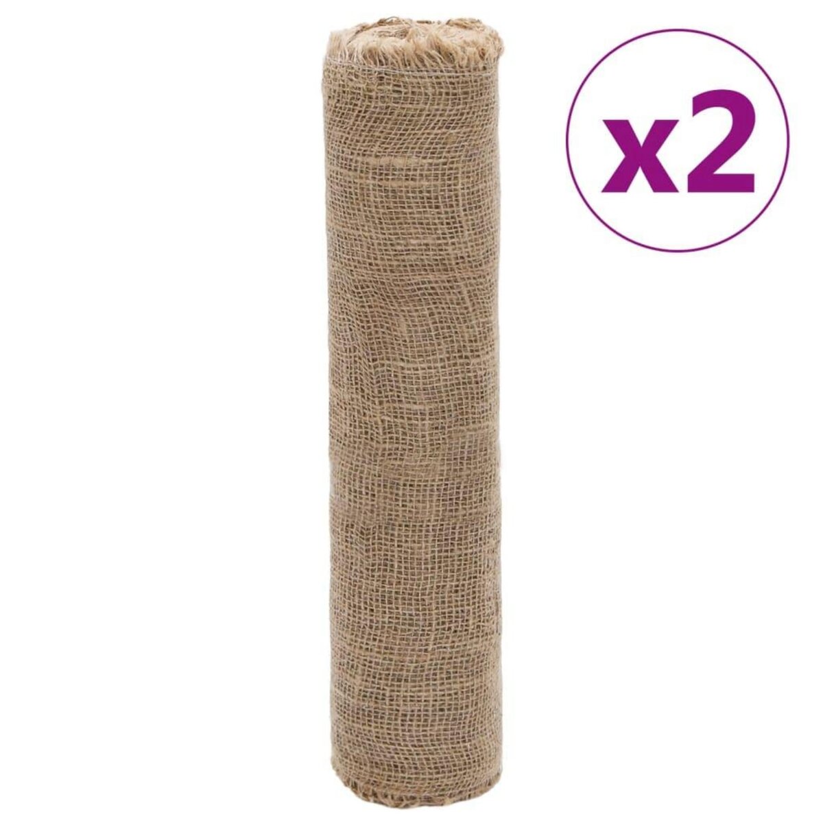 VIDAXL Rouleaux de jute 2 pcs 0,5x50 m 100 % jute 200 g/m²