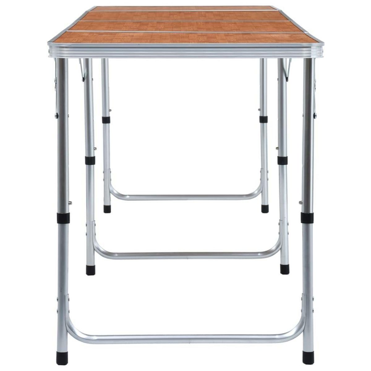 VIDAXL Table pliable de camping Aluminium 240x60 cm