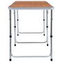 Voir la diapositive 3 : VIDAXL Table pliable de camping Aluminium 240x60 cm