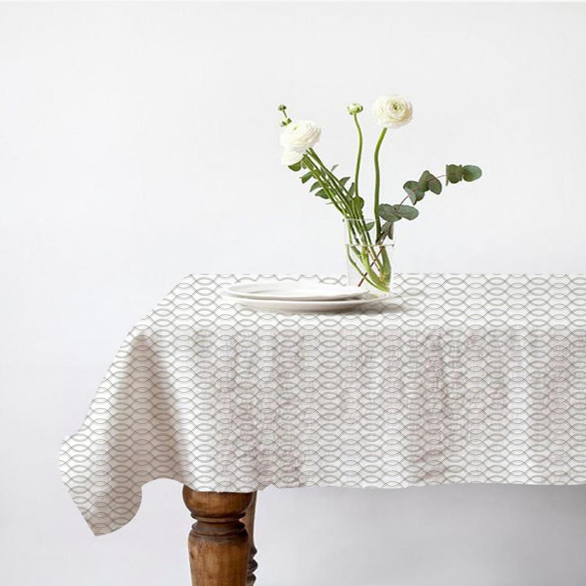 FUTURE HOME Nappe carrée anti-taches déperlante géométrique 140x140cm vogue