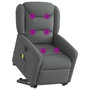 Voir la diapositive 3 : VIDAXL Fauteuil inclinable de massage electrique Gris fonce Tissu