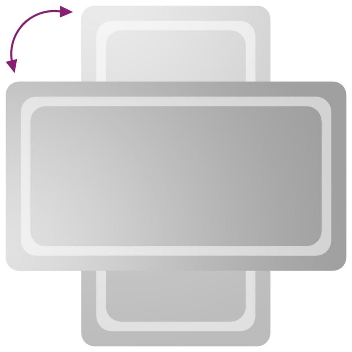 VIDAXL Miroir de salle de bain a LED 50x90 cm