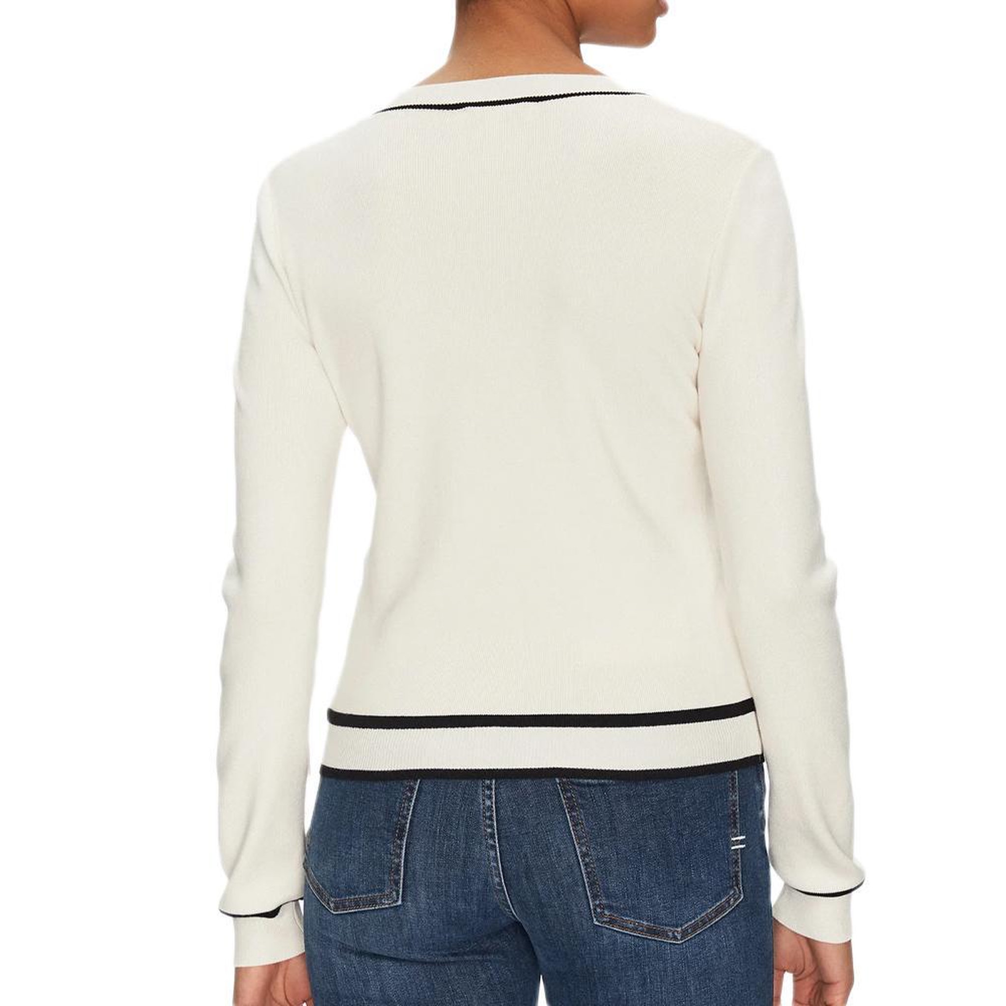 Voir la diapositive 4 : MORGAN Pull écru femme morgan bicolore