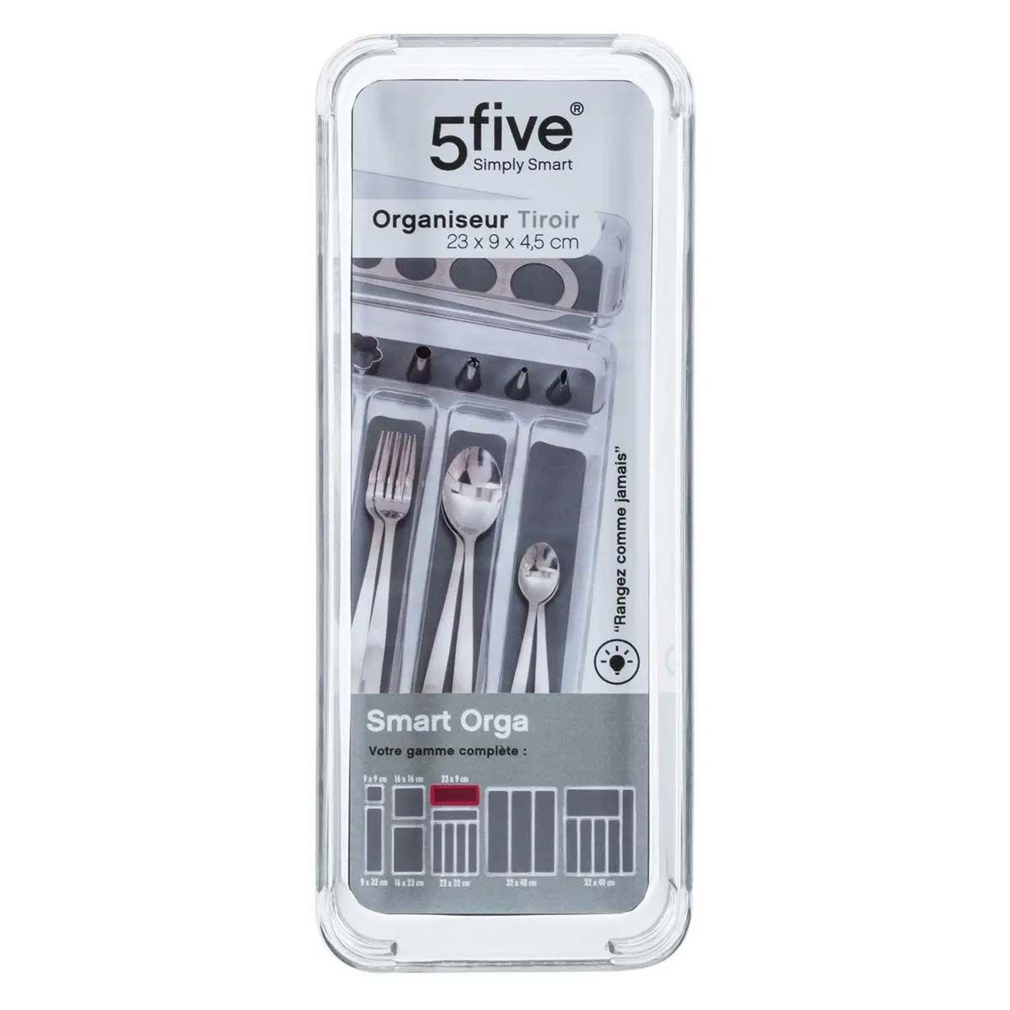 Voir la diapositive 3 : FIVE Organisateur de tiroir  ted  23cm gris foncé