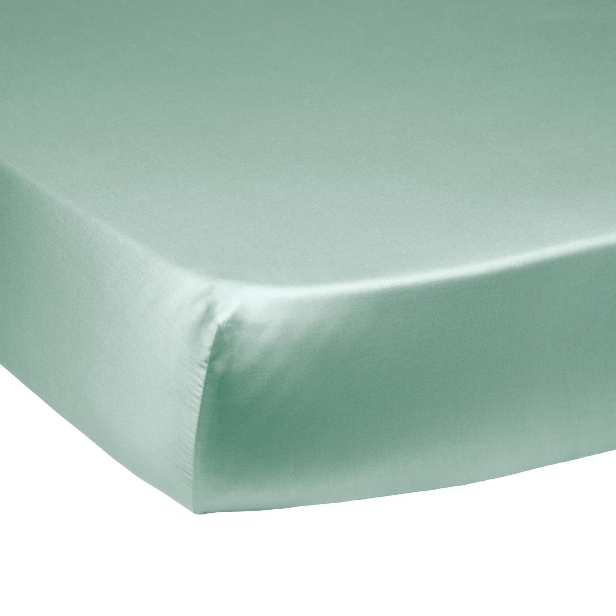 DODO Drap housse grand bonnet harmonie satin de coton coloris menthe. Coloris disponibles : Vert