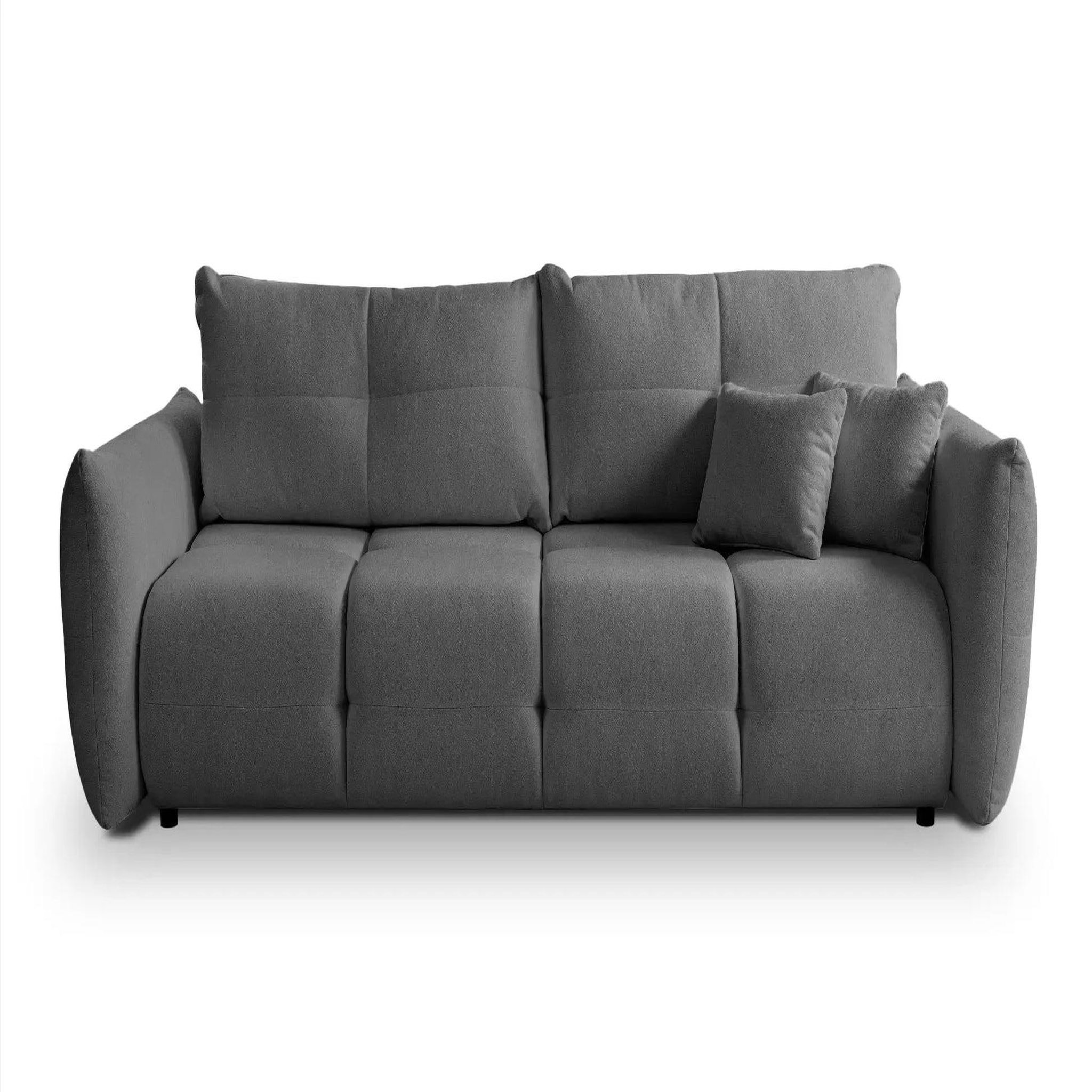 Voir la diapositive 1 : CASANOVA PARIS June - canapé droit convertible tissu bouclette