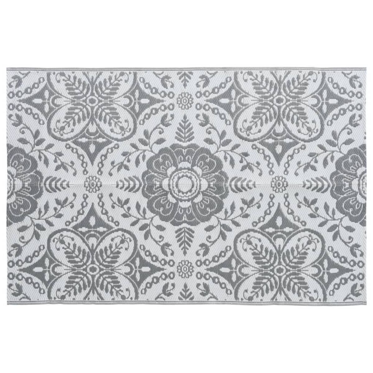 VIDAXL Tapis d'exterieur ARAKIL Gris clair 120x180 cm PP