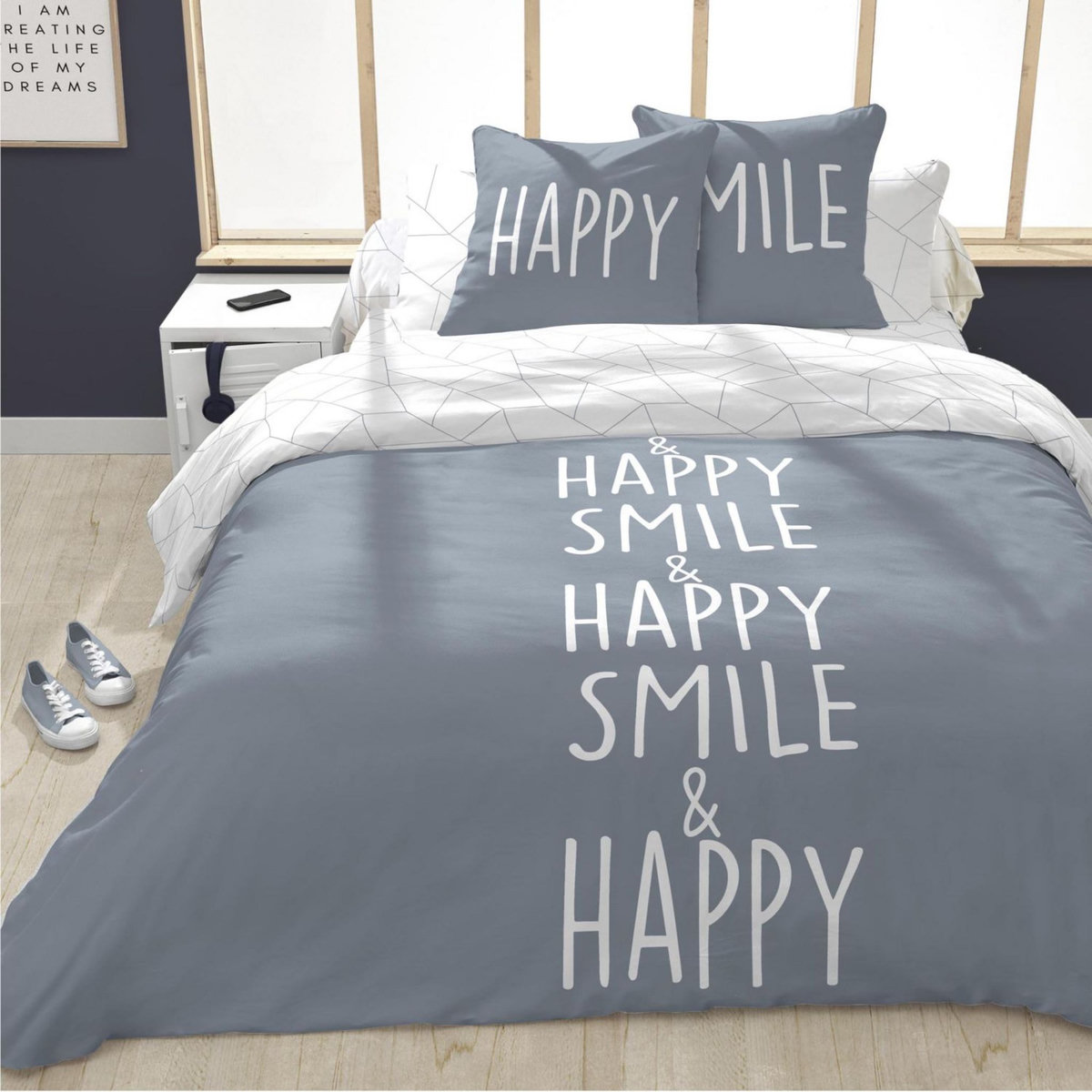 Housse de couette en coton 57 fils SMILE&ENJOY