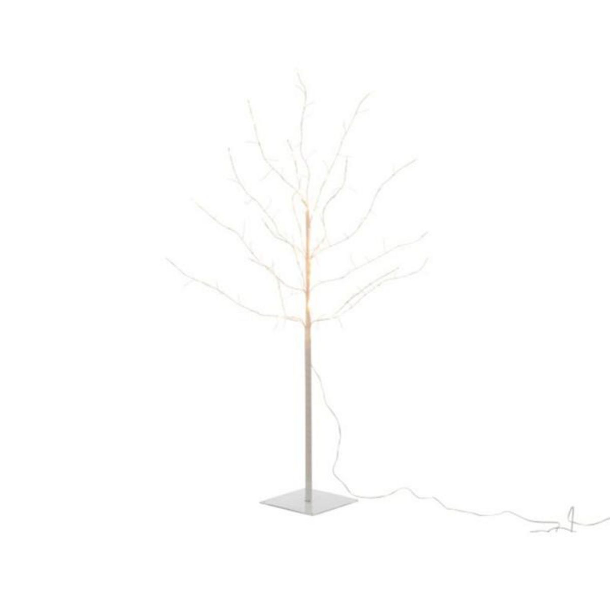 Paris Prix Plante Artificielle Déco LED  Arbre Nu  100cm Blanc