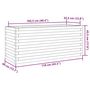 Voir la diapositive 6 : VIDAXL Jardiniere blanc 110x40x45,5 cm bois de pin massif