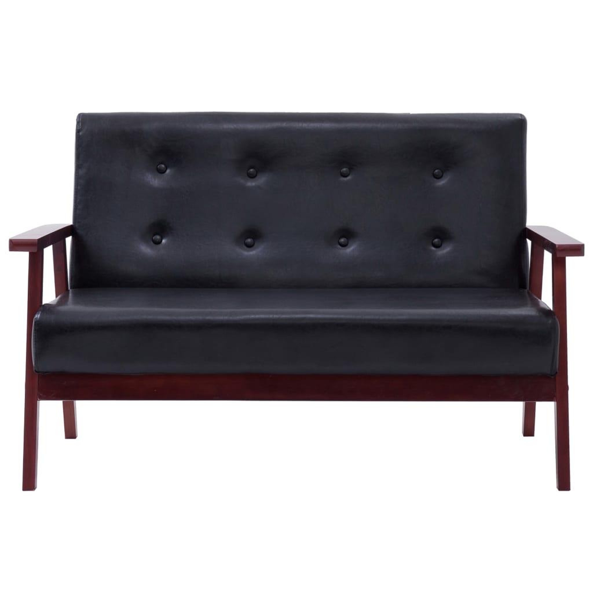 Voir la diapositive 4 : VIDAXL Ensemble de canapes 2 pcs noir similicuir