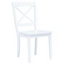 Voir la diapositive 3 : VIDAXL Ensemble de salle a manger 5 pcs Bois d'hevea Blanc