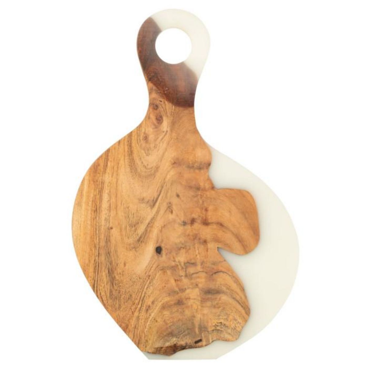 Paris Prix Planche à Découper en Bois  Douglas  53cm Naturel & Blanc