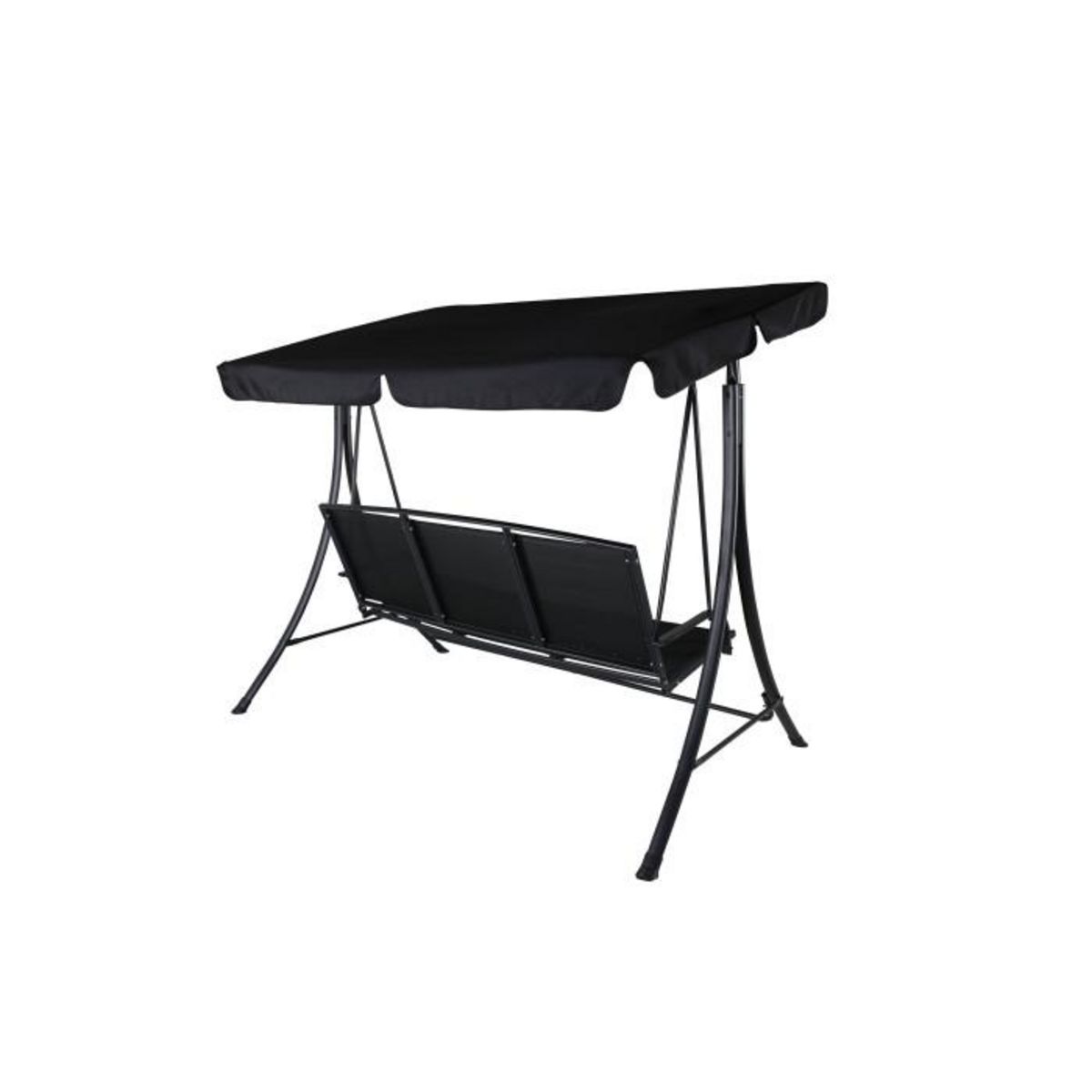 Paris Prix Balancelle de Jardin 3 Places  Madras  160cm Noir
