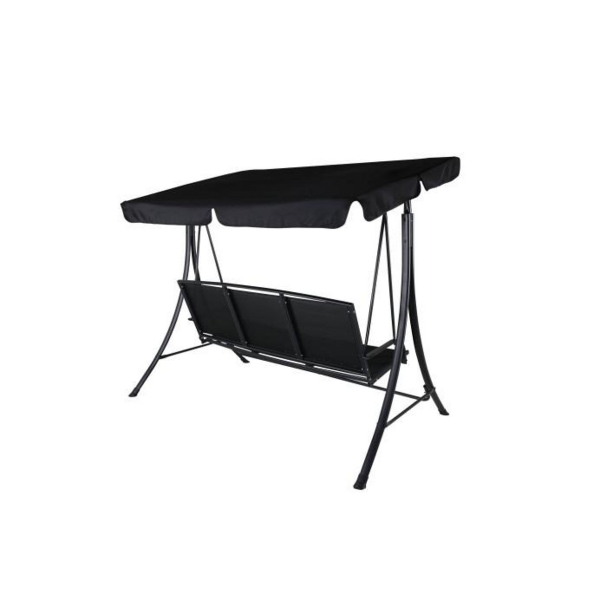 Paris Prix Balancelle de Jardin 3 Places  Madras  160cm Noir