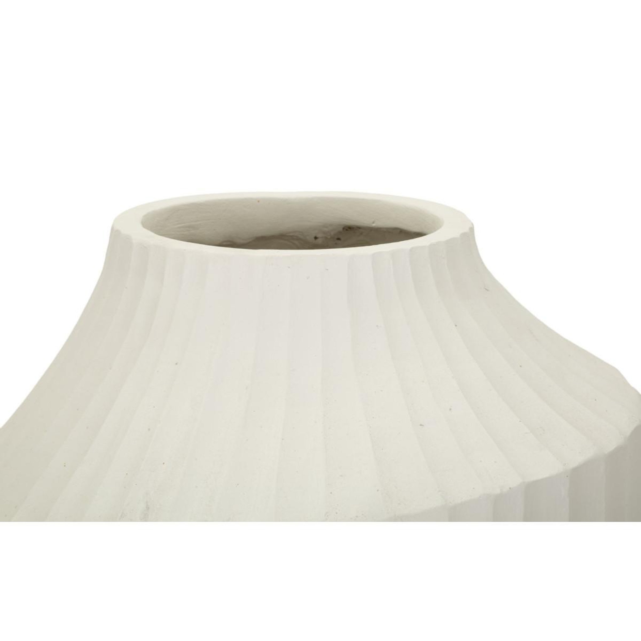 Voir la diapositive 3 : Paris Prix Vase design rainuré  ice  50cm crème
