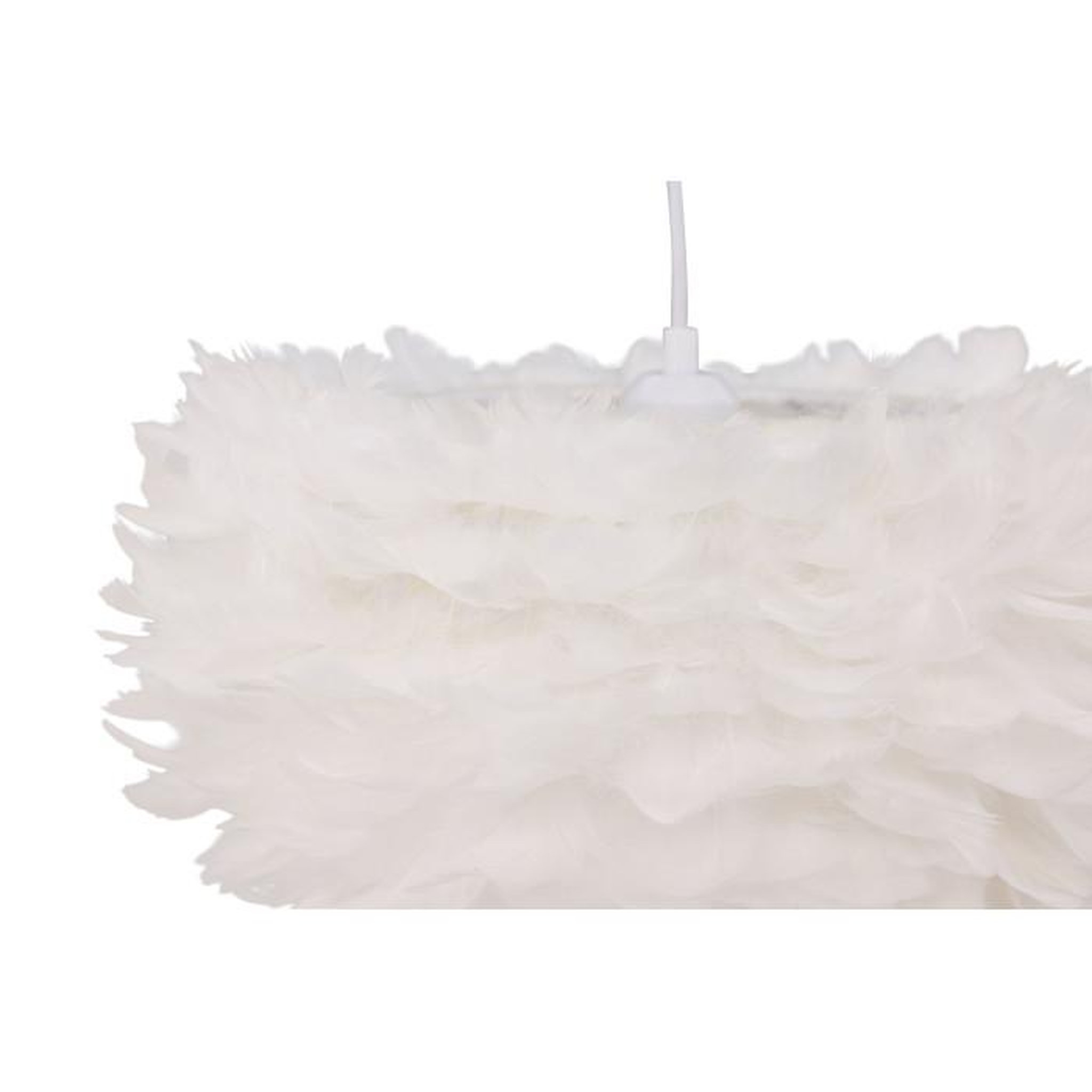 Voir la diapositive 2 : Paris Prix Lampe Suspension en plume  Nicola  45cm Blanc