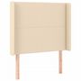 Voir la diapositive 4 : VIDAXL Tete de lit a LED Creme 103x16x118/128 cm Tissu