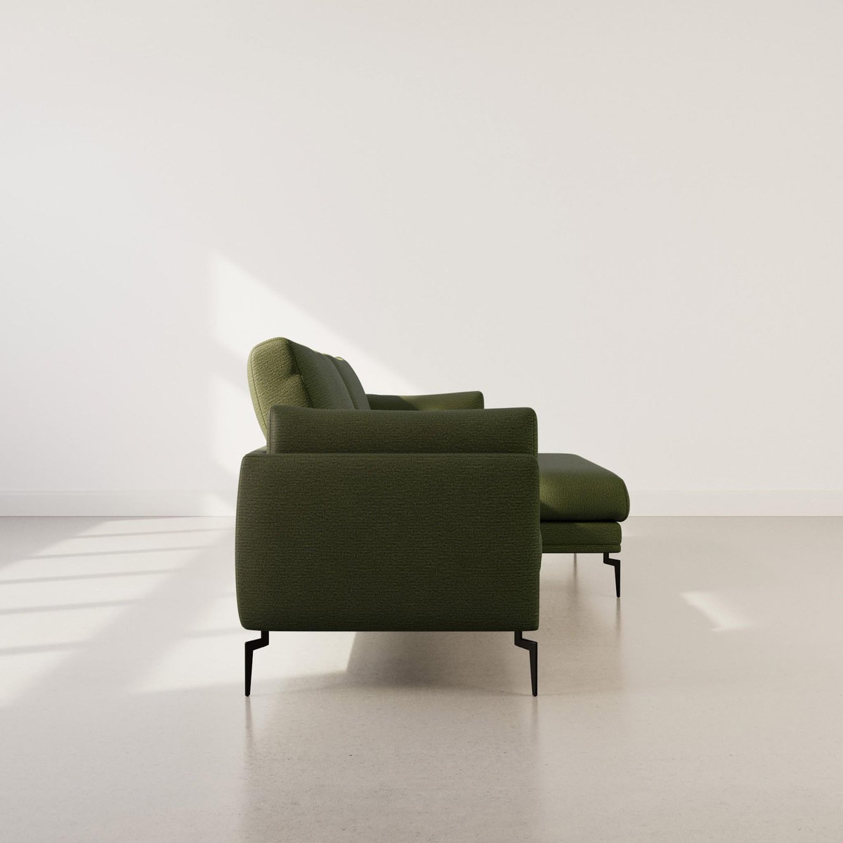 LISA DESIGN Carlos - canapé d'angle droit 4 places ultra moelleux en tissu texturé