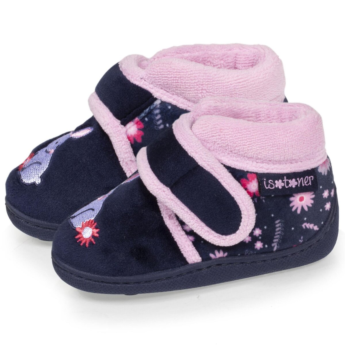 ISOTONER Isotoner Chaussons bottillons b b fille velcro en