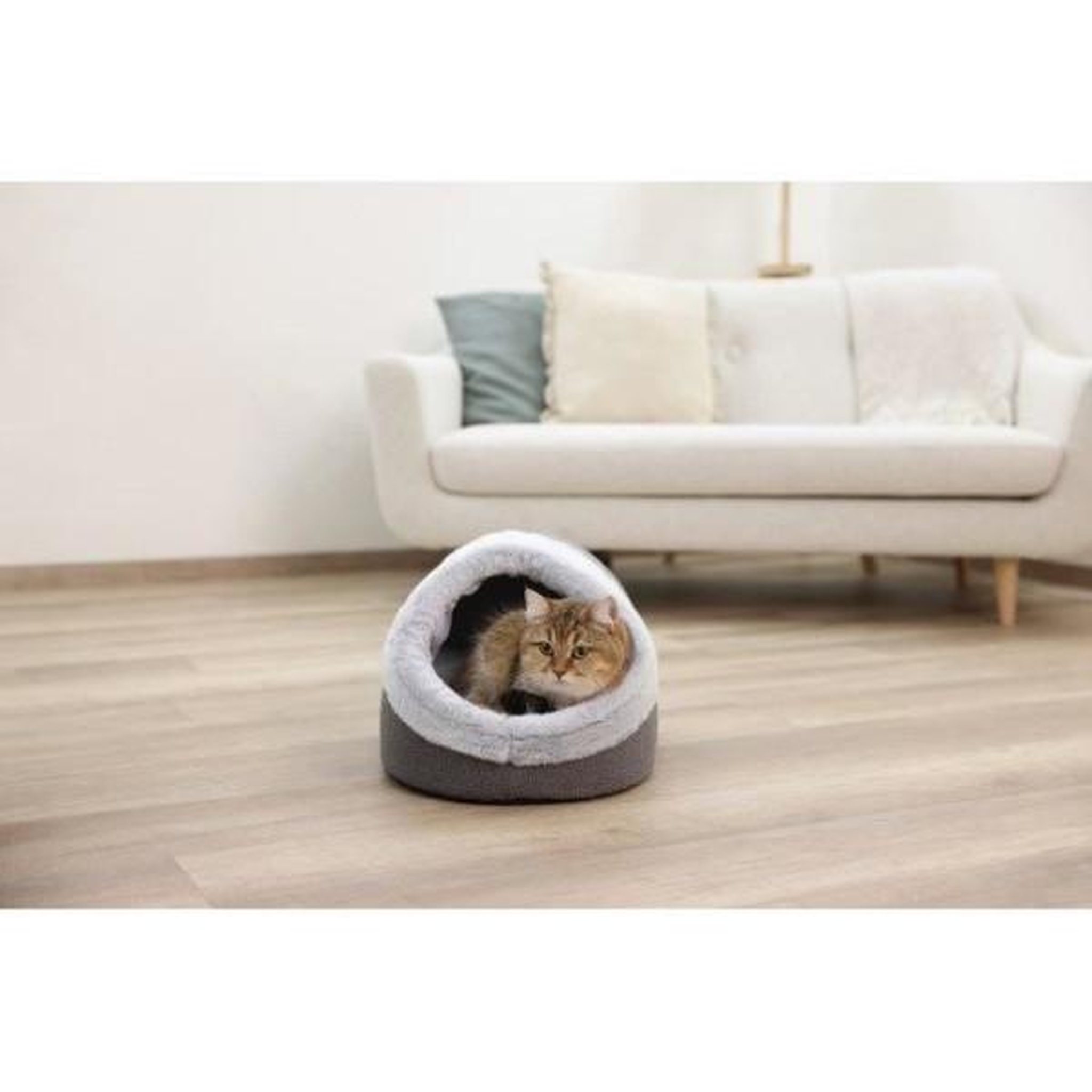 Voir la diapositive 4 : KERBL KERBL - Igloo pour chats - JANA - 35 x 41 x 30 cm - Gris