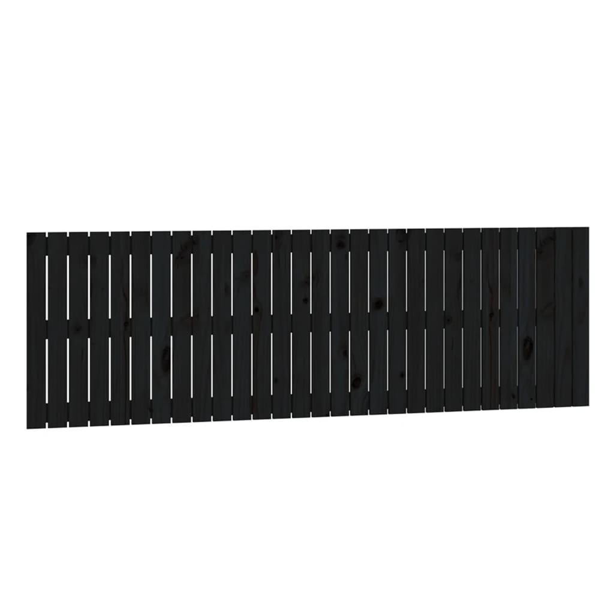 Voir la diapositive 2 : VIDAXL Tete de lit murale Noir 185x3x60 cm Bois massif de pin