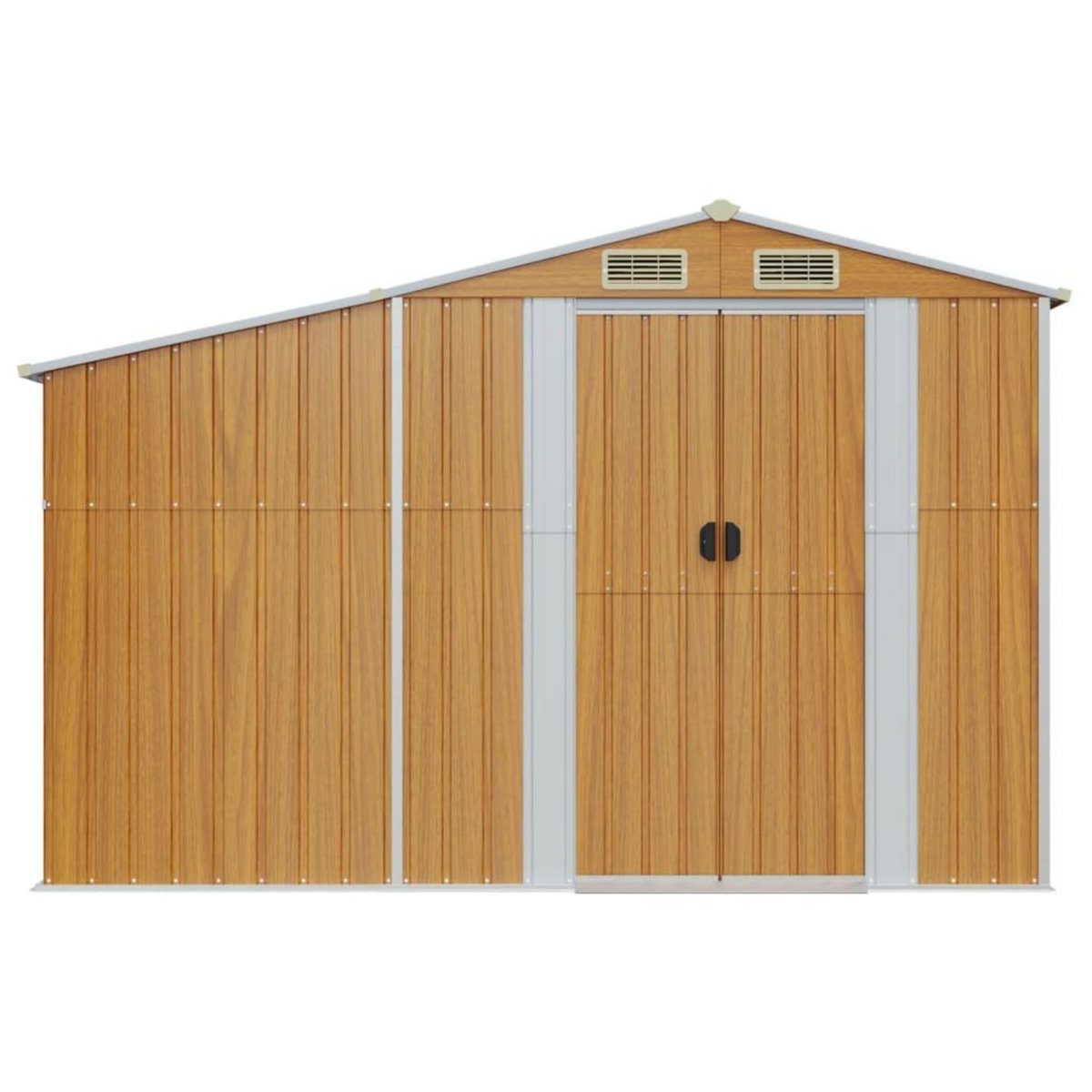 VIDAXL Abri de jardin marron 277x93x179 cm acier galvanise