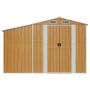 Voir la diapositive 3 : VIDAXL Abri de jardin marron 277x93x179 cm acier galvanise