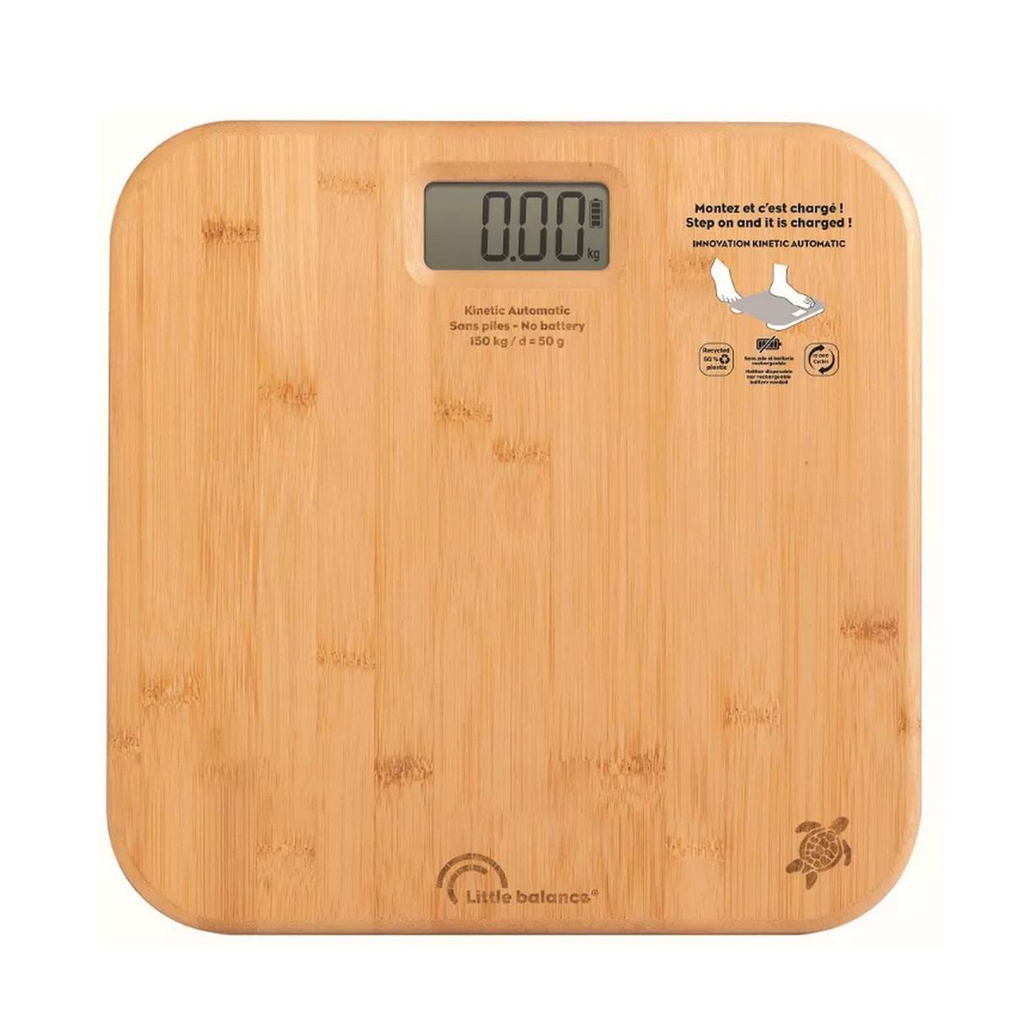 LITTLE BALANCE Pèse-personne électronique 150kg/50g bois - 8855