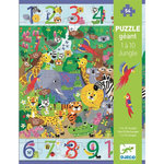 Djeco Puzzle éducatif enfant 54 pièces Jungle apprentissage chiffres 1 à 10 – Djeco