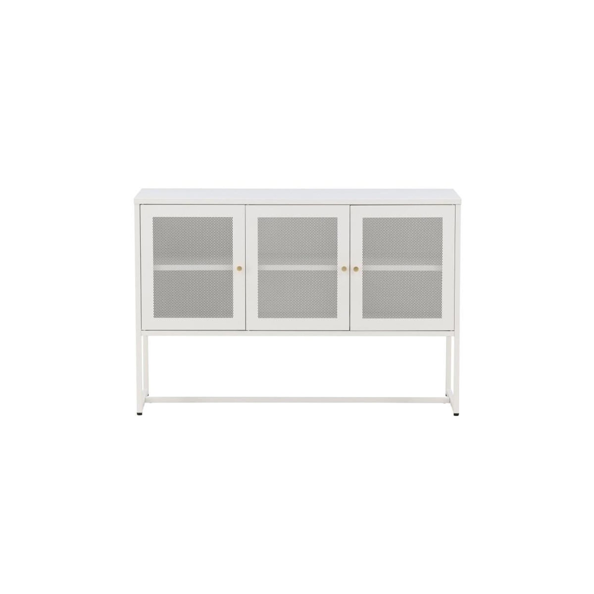 Paris Prix Bahut 3 Portes Métal  Malla  120cm Blanc