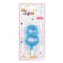 Voir la diapositive 2 : Paris Prix Bougie d'Anniversaire Paillette  Chiffre 8  7cm Bleu