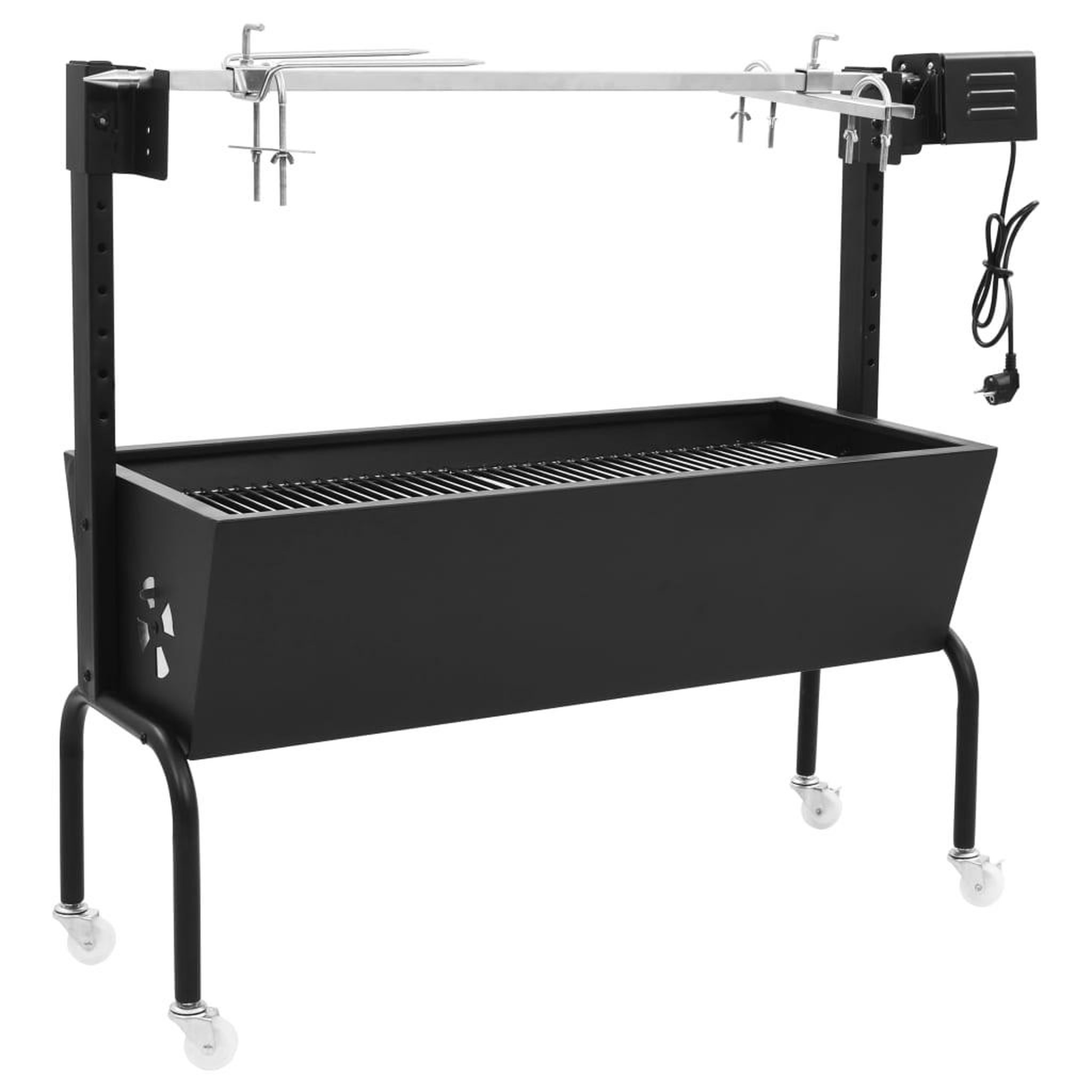 VIDAXL Rotissoire pour barbecue electrique Acier inoxydable