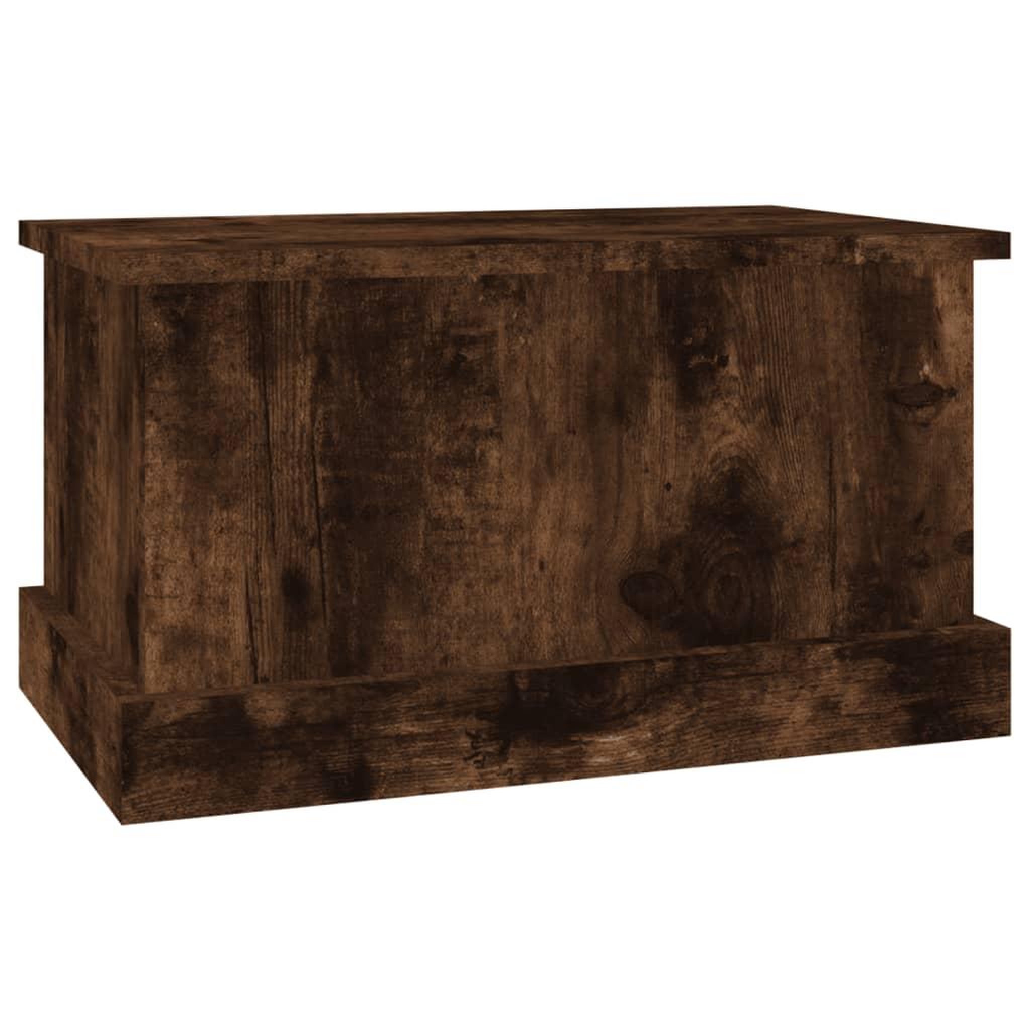 Voir la diapositive 5 : VIDAXL Boîte de rangement chene fume 50x30x28 cm bois d'ingenierie