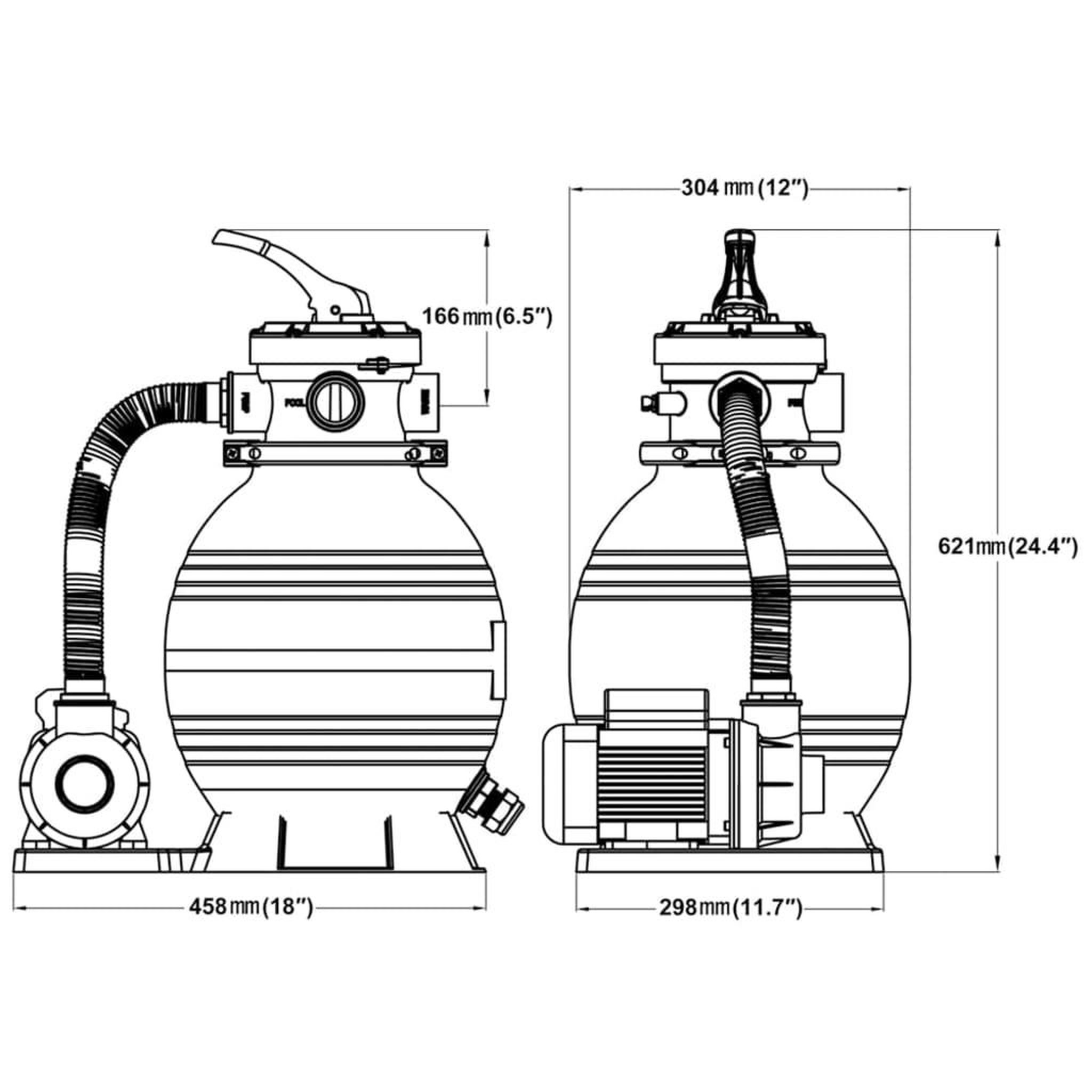 Voir la diapositive 6 : VIDAXL Pompes a filtre a sable 2 pcs 400 W 11000 l/h