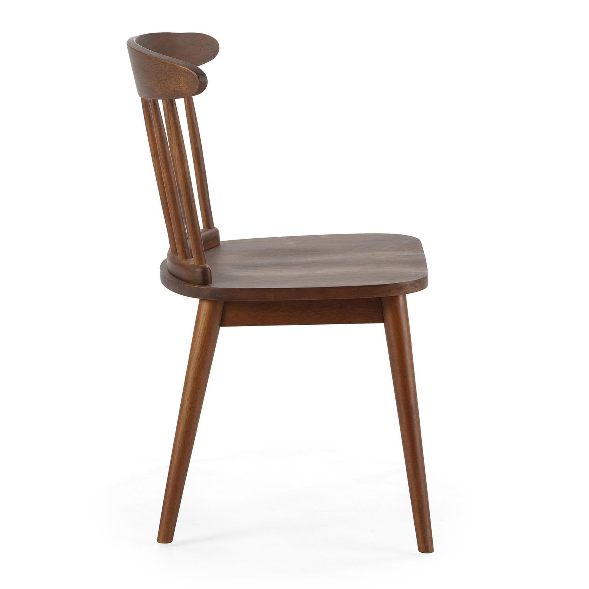 Voir la diapositive 3 : VS VENTA-STOCK Pack 2 chaises Ben en bois couleur noyer