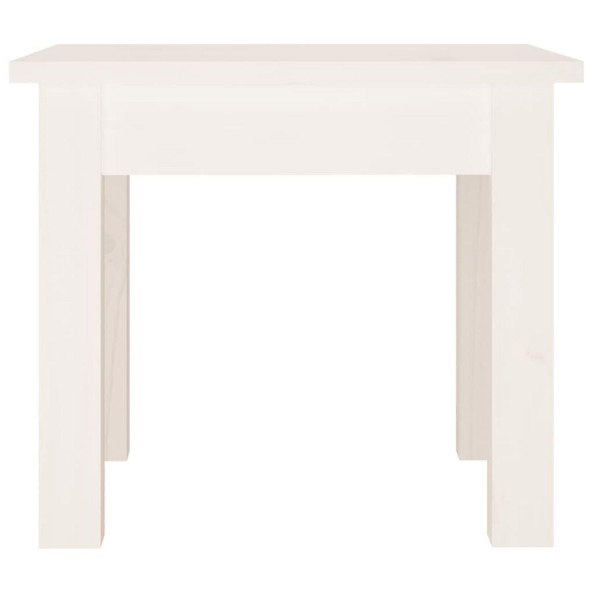 VIDAXL Table basse Blanc 35x35x30 cm Bois massif de pin