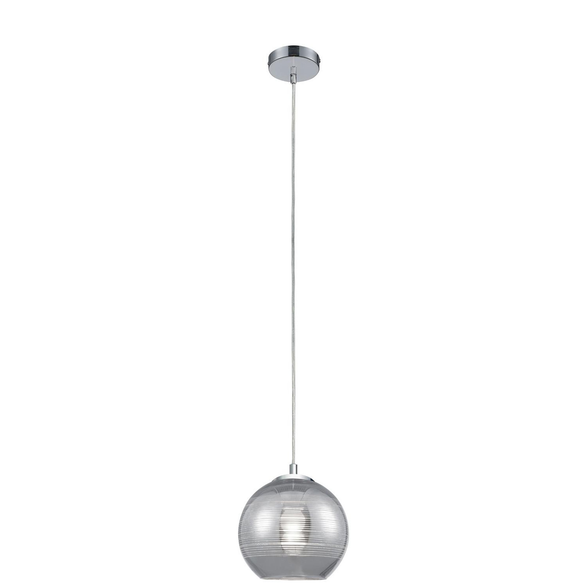 Voir la diapositive 1 : Esto Suspension Jaron - Diam. 20 x H. 120 cm - Verre et chrome