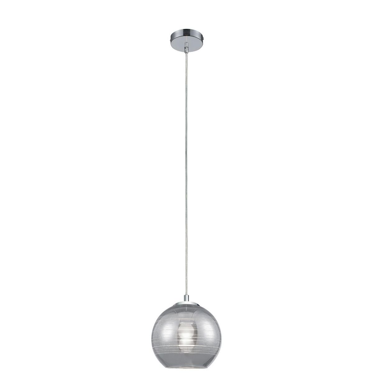 Esto Suspension Jaron - Diam. 20 x H. 120 cm - Verre et chrome