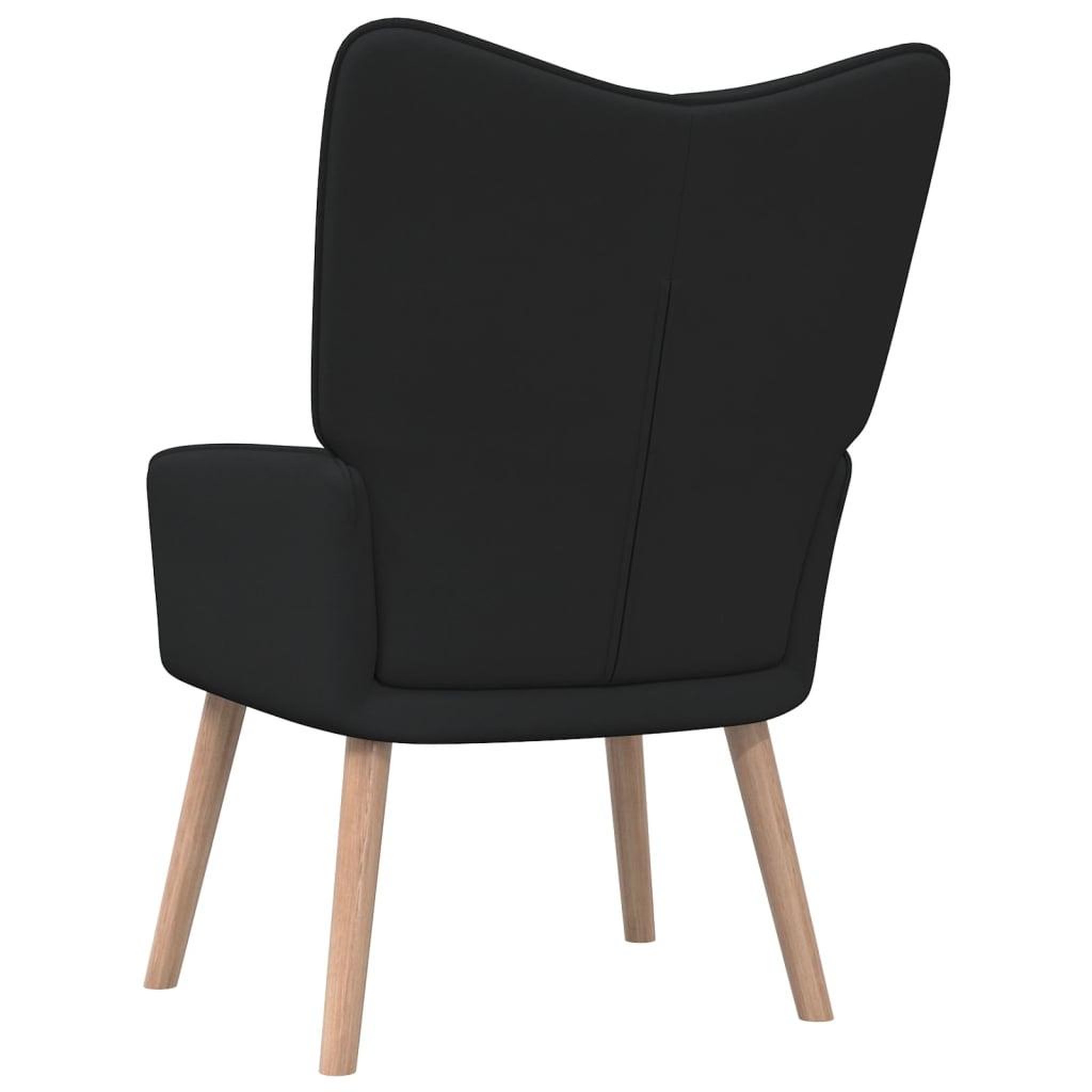 Voir la diapositive 5 : VIDAXL Chaise de relaxation Noir Tissu