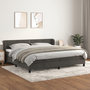 Voir la diapositive 1 : VIDAXL Sommier a lattes de lit et matelas Gris fonce 200x200cm Velours