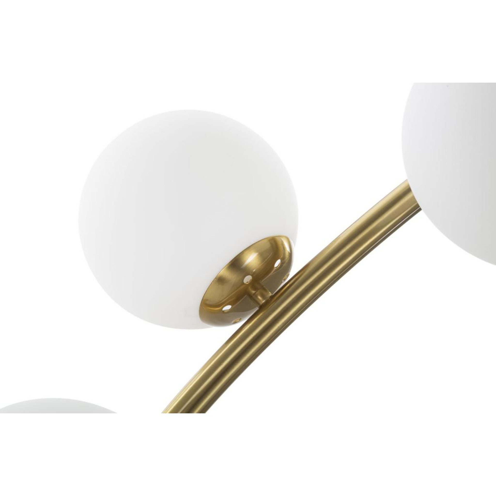 Voir la diapositive 4 : Paris Prix Lampadaire arc 6 sphères  luci  220cm blanc & or