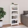 Voir la diapositive 1 : VIDAXL Bibliotheque Blanc 50x35x125,5 cm Bois de pin massif