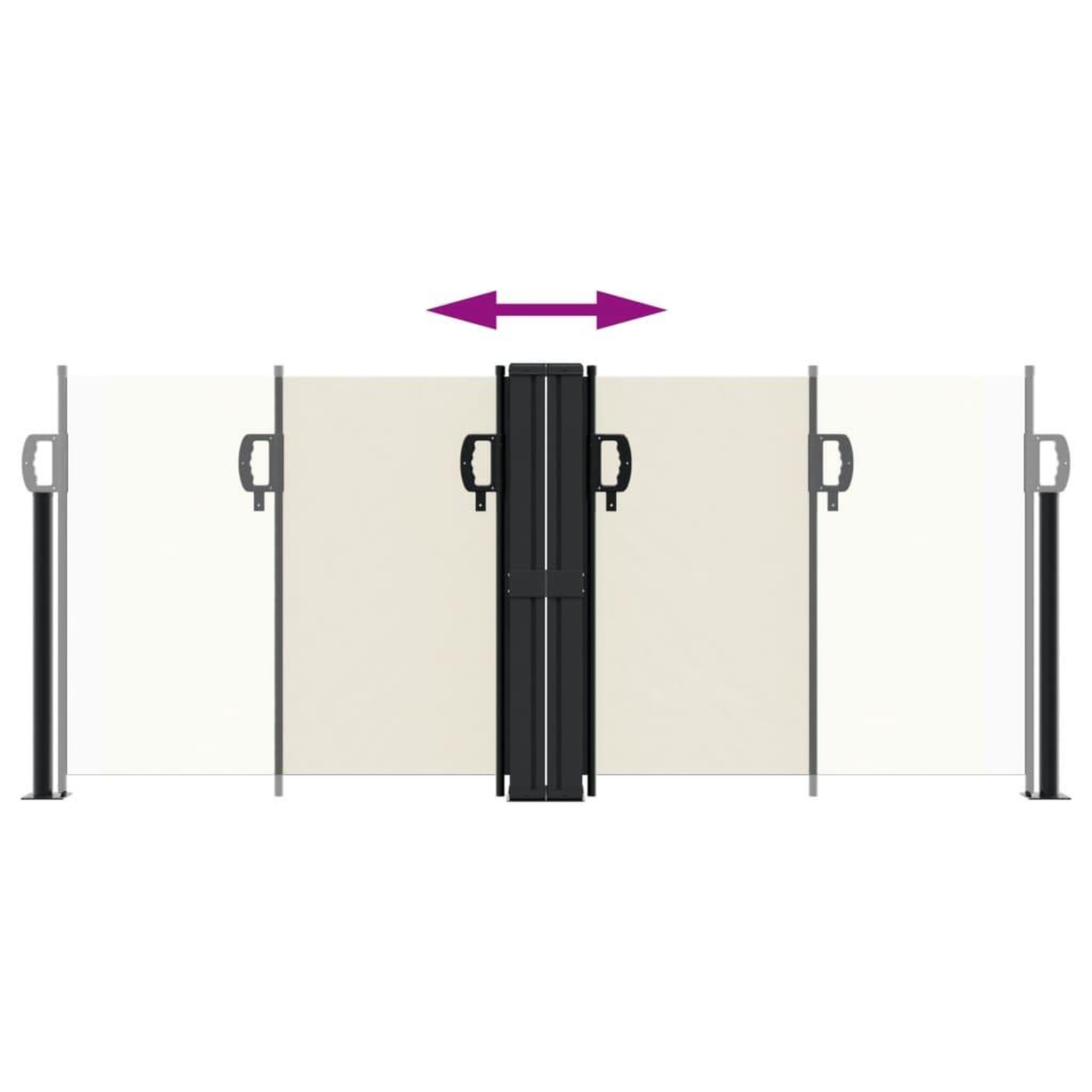 Voir la diapositive 5 : VIDAXL Auvent lateral retractable creme 100x600 cm