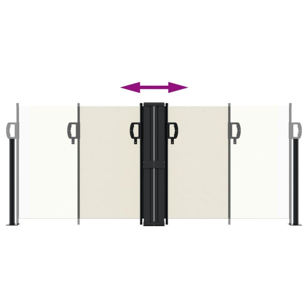 VIDAXL Auvent lateral retractable creme 100x600 cm