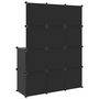 Voir la diapositive 5 : VIDAXL Armoire de rangement pour enfants avec 10 cubes Noir PP