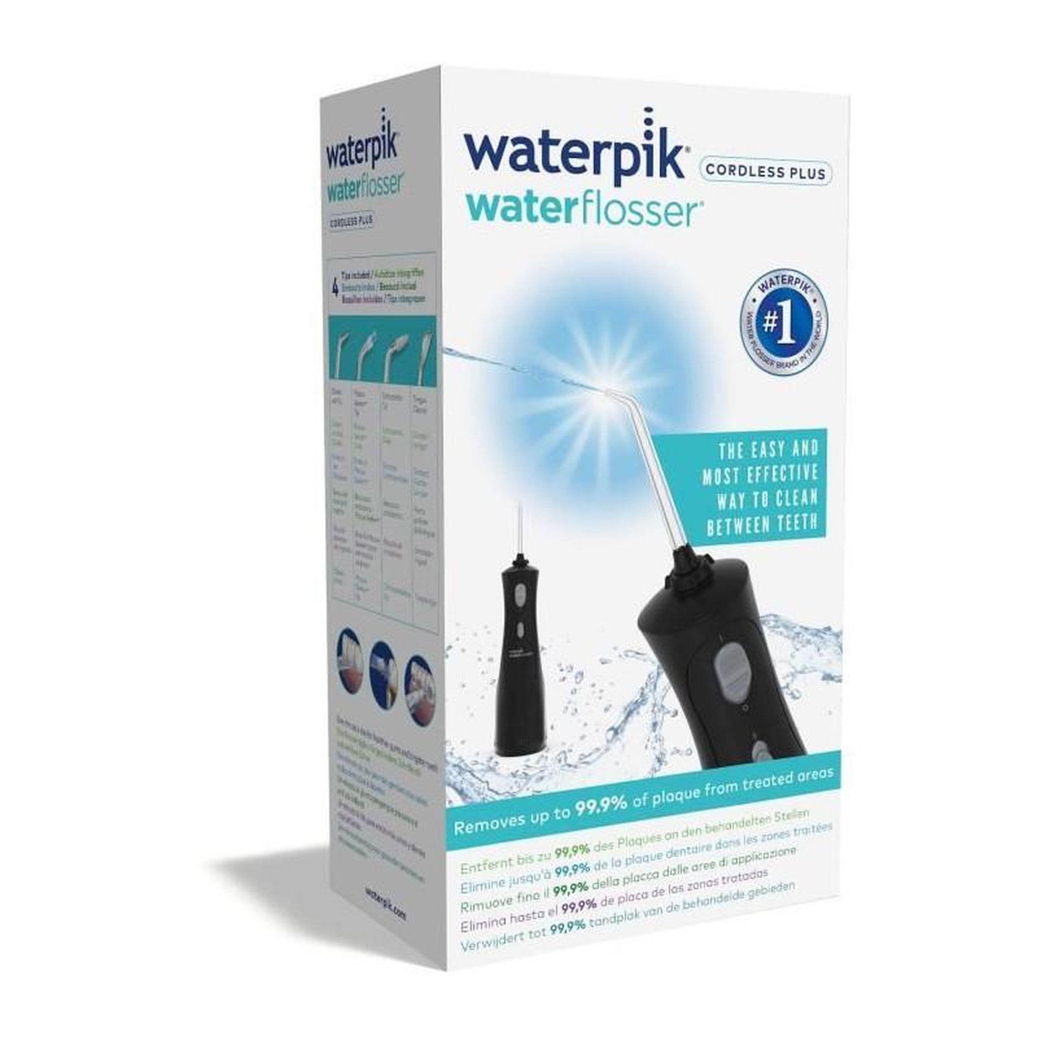 Voir la diapositive 4 : Waterpik Hydropulseur sans fil - WATERPIK - WP 492 - 4 embouts - Noir