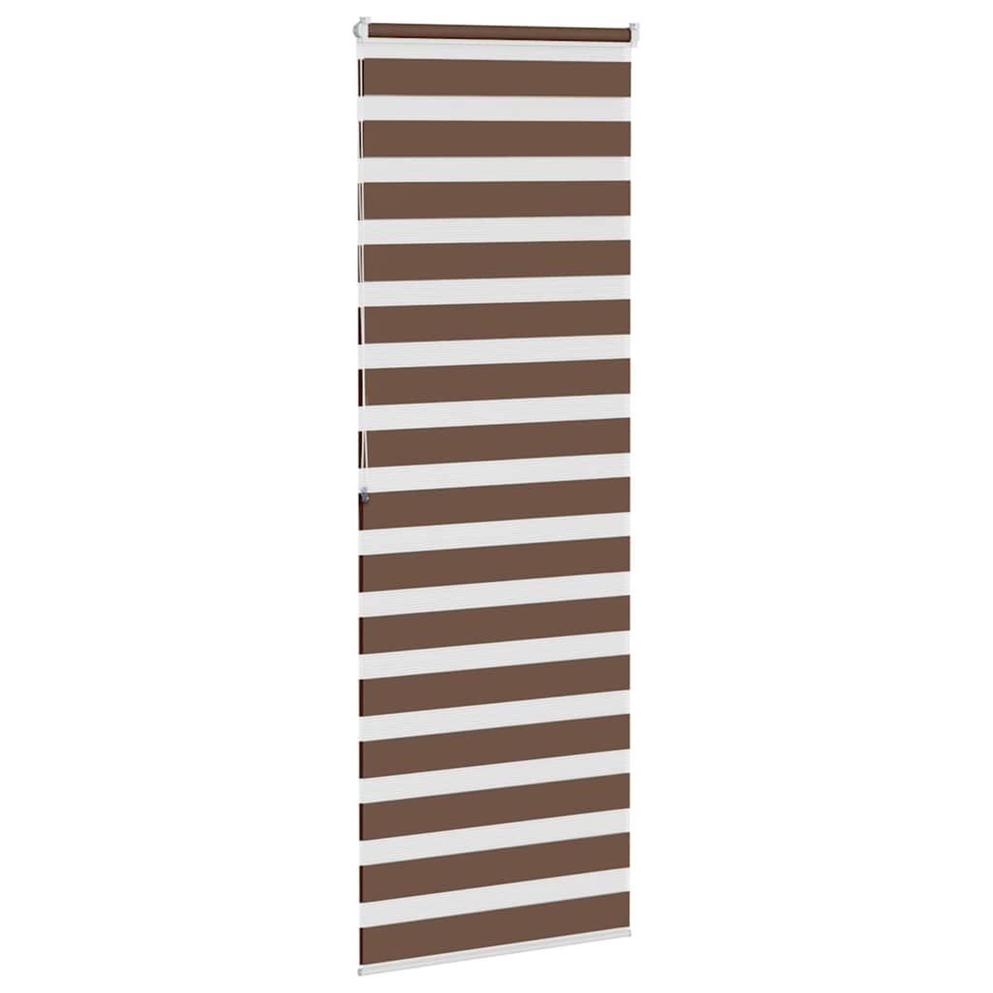 Voir la diapositive 4 : VIDAXL Store zebre marron 90x200 cm largeur du tissu 85,9 cm polyester