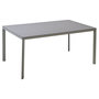 Voir la diapositive 2 : GARDENSTAR Table de jardin rectangulaire - 4/6 places - Acier et plateau verre trempé - Noir