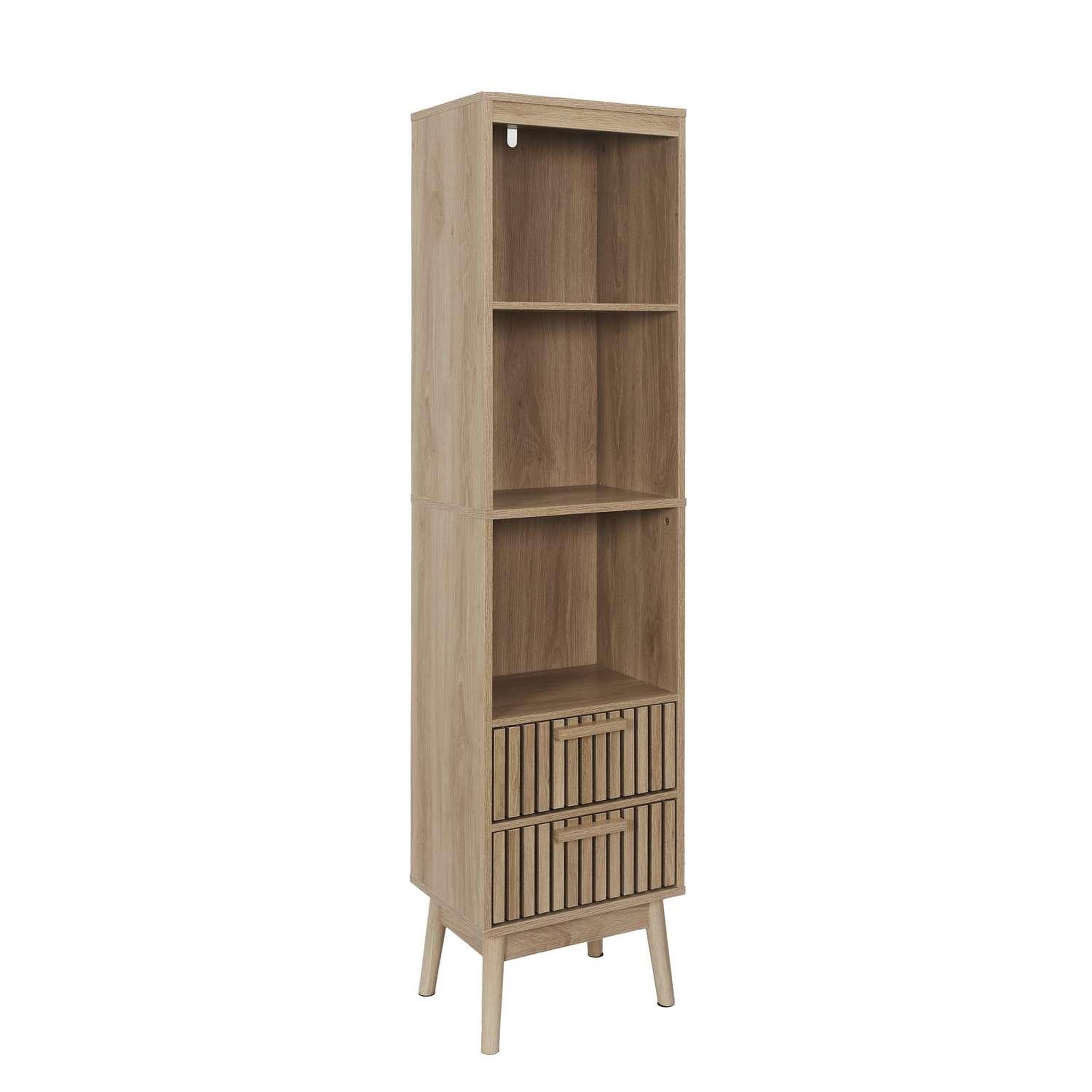 Voir la diapositive 2 : The Home Deco Factory Colonne de rangement saulk en bois - marron